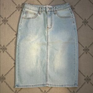 Light Blue Denim Skirt